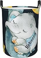 Vista 21 de Cesta de lavandería personalizada con diseño de jirafa, león y flores rosadas, con asas, impermeable, para decoración de dormitorio y baño.