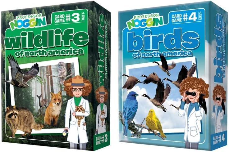 Professor Noggin's: Birds and Wildlife of North America Classroom Set - an Educational Trivia Based Card Game for Kids - True or False, and Multiple Choice - Ages 7+ - Each set contains 30 Trivia Card