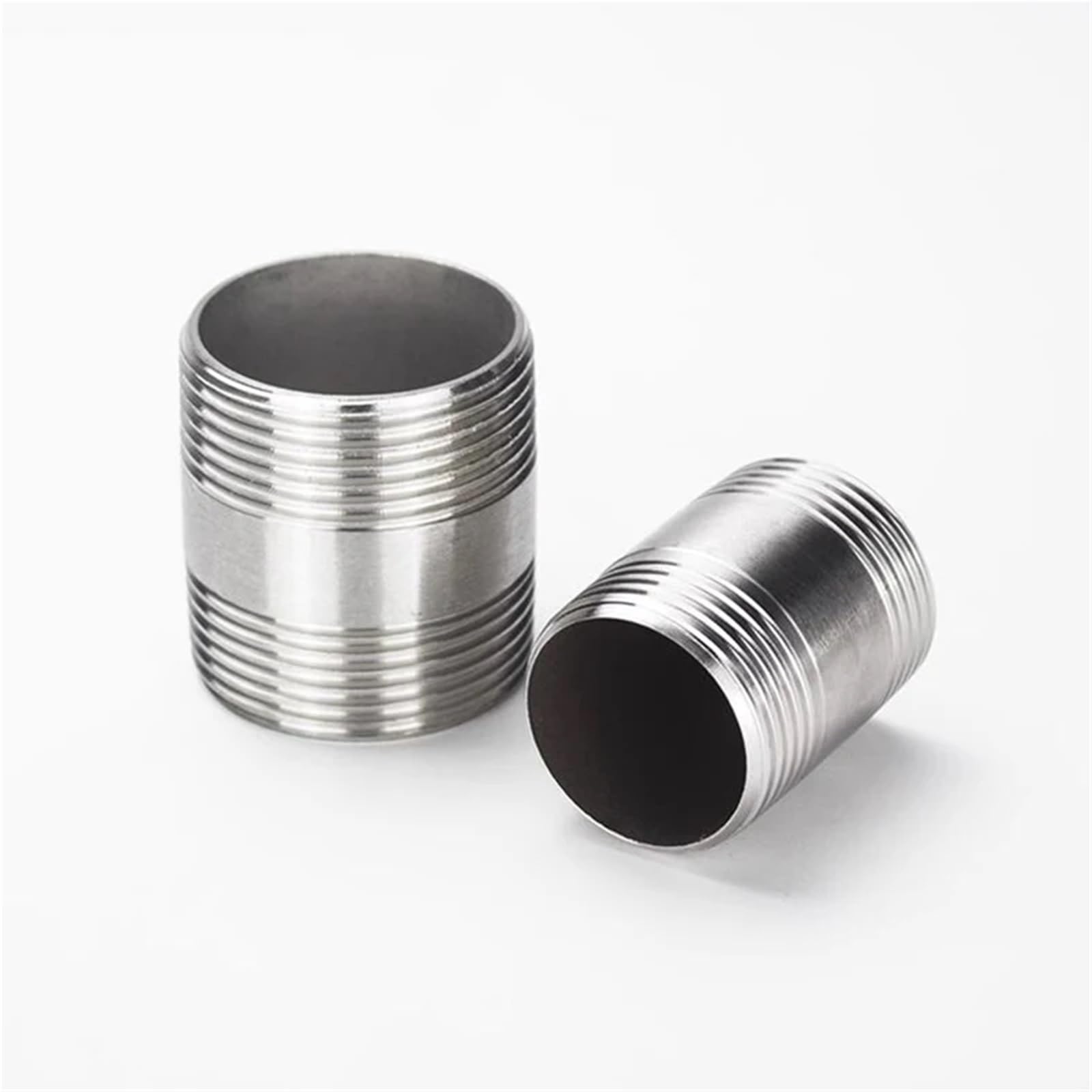 1/8" 1/4" 3/8" 1/2" 3/4" 1" BSPP Equal Male Thread 304 Stainless Steel Nipple Pipe Fitting Connector Coupler (2") Brass Hose