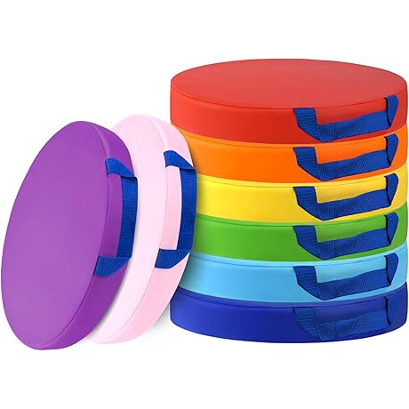 Premium 8-Pack Colorful Floor Cushions for Kids' Classrooms