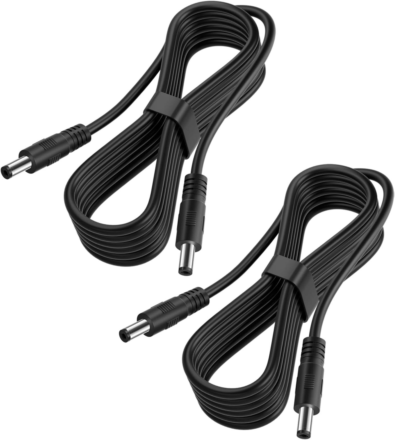 2-Pack DC Power Cable Male to Male Power Adapter DC Extension Cord 5.5mm x 2.1mm,12v Power Extension Cable for Security Camera,LED Strip,5v 9v 24v 12 Volt Plug Supply Wire DC5521 Jack Cable 3FT 6FT