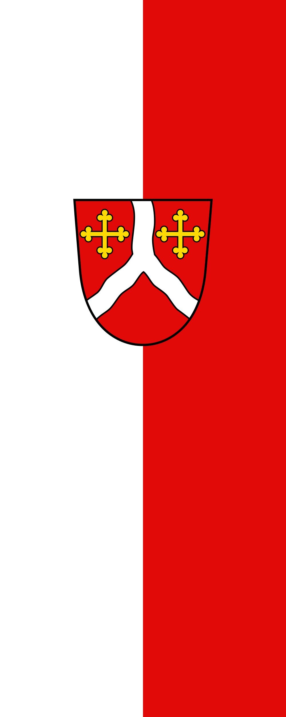 Drapeau Kirchentellinsfurt pour pavoisement de mât extérieur vertical 300x120