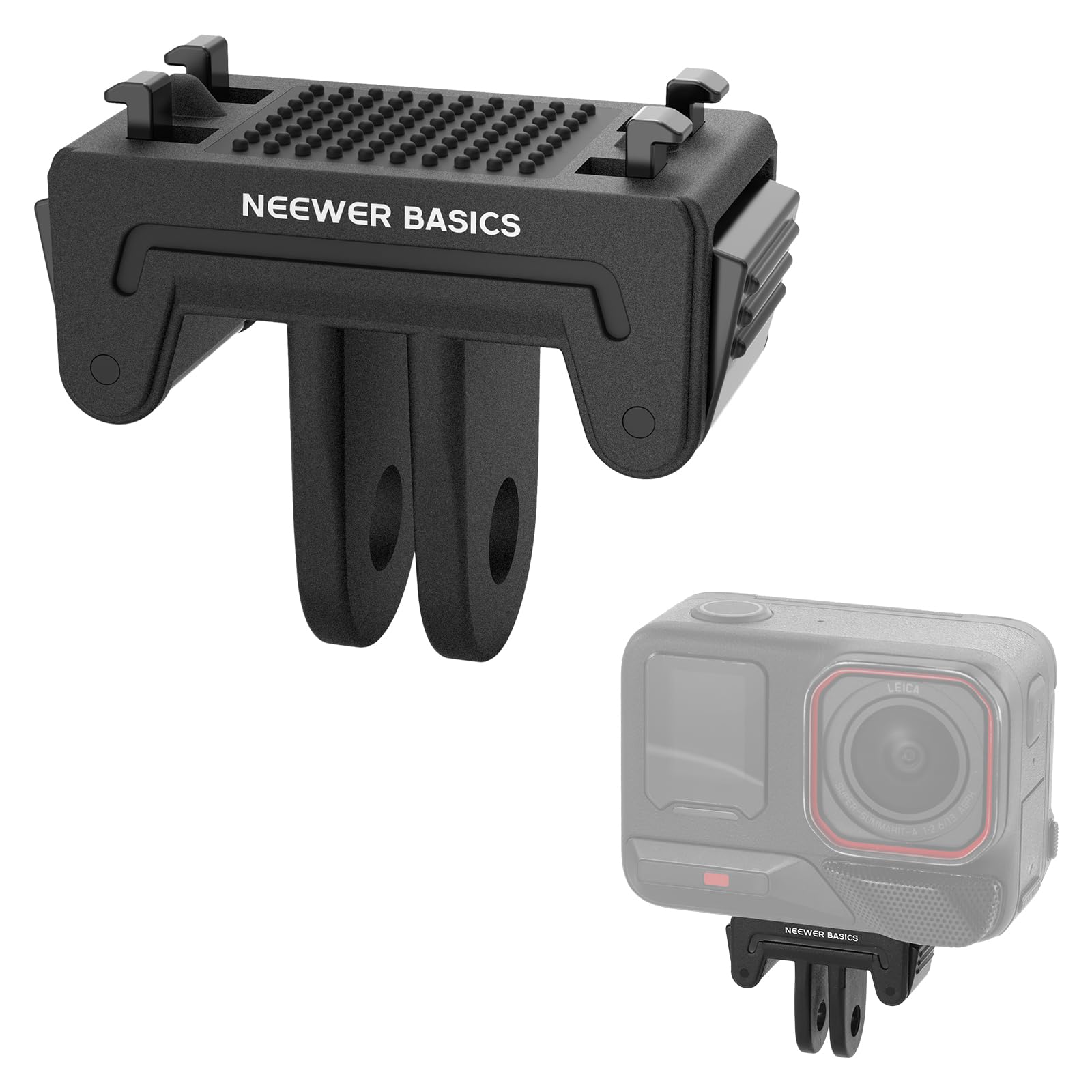 NEEWER Magnetic Quick Release Mount Adapter Compatible with Insta360 Ace Pro 2/Ace Pro/X5, Action Camera Stand Base Extension Bracket Accessories with 2 Prong Finger for Video Recording Filming, DP05