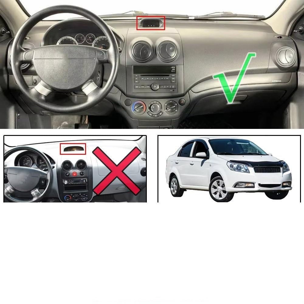 Center Konsole Für Chevy Für Aveo Für T200 2003-2011 Armaturenbrett Abdeckung Matte Pad Dash Sonnenschutzdach Teppich Zubehör Armaturenbrett Matte Interior | Black(Red Edge)RHD