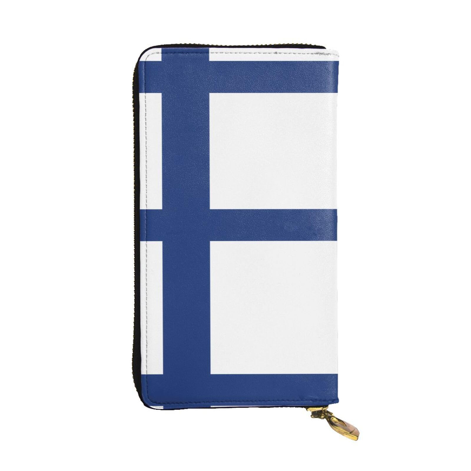 HerYng Finnish flag Long Zip Clutch Wallet - Unisex Phone Case with Credit Card Slots, Coin Compartment, Cash Slot