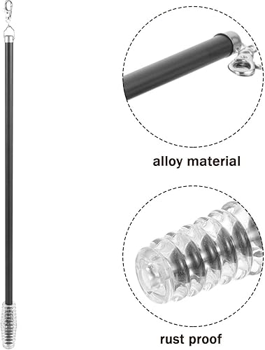 Miniatura 4 de Barra de cortina moderna con mango de cortina de 21 pulgadas, barra de cortina de aluminio de 21 pulgadas, barra de cortina para cortinas, barra de
