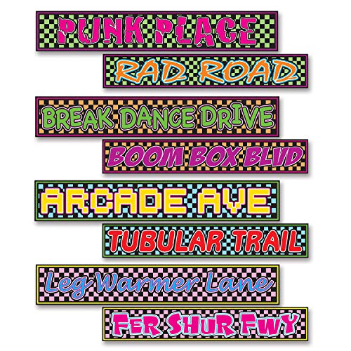 Beistle 80's Street Signs Cutouts