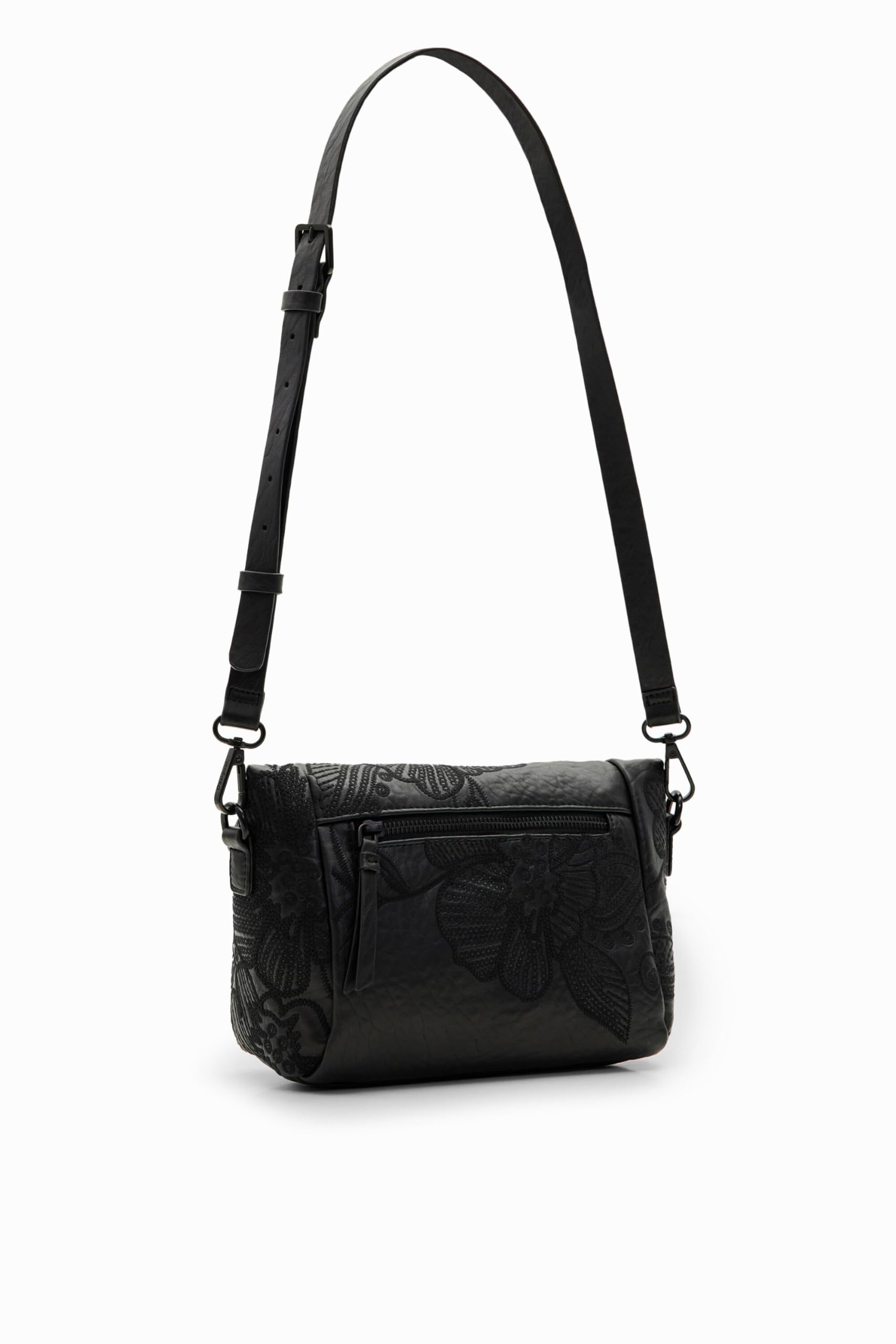 Desigual Alpha LOVERTY 3.0 MIN Accessories - Bolsa de mano de poliuretano para mujer, color negro, Negro