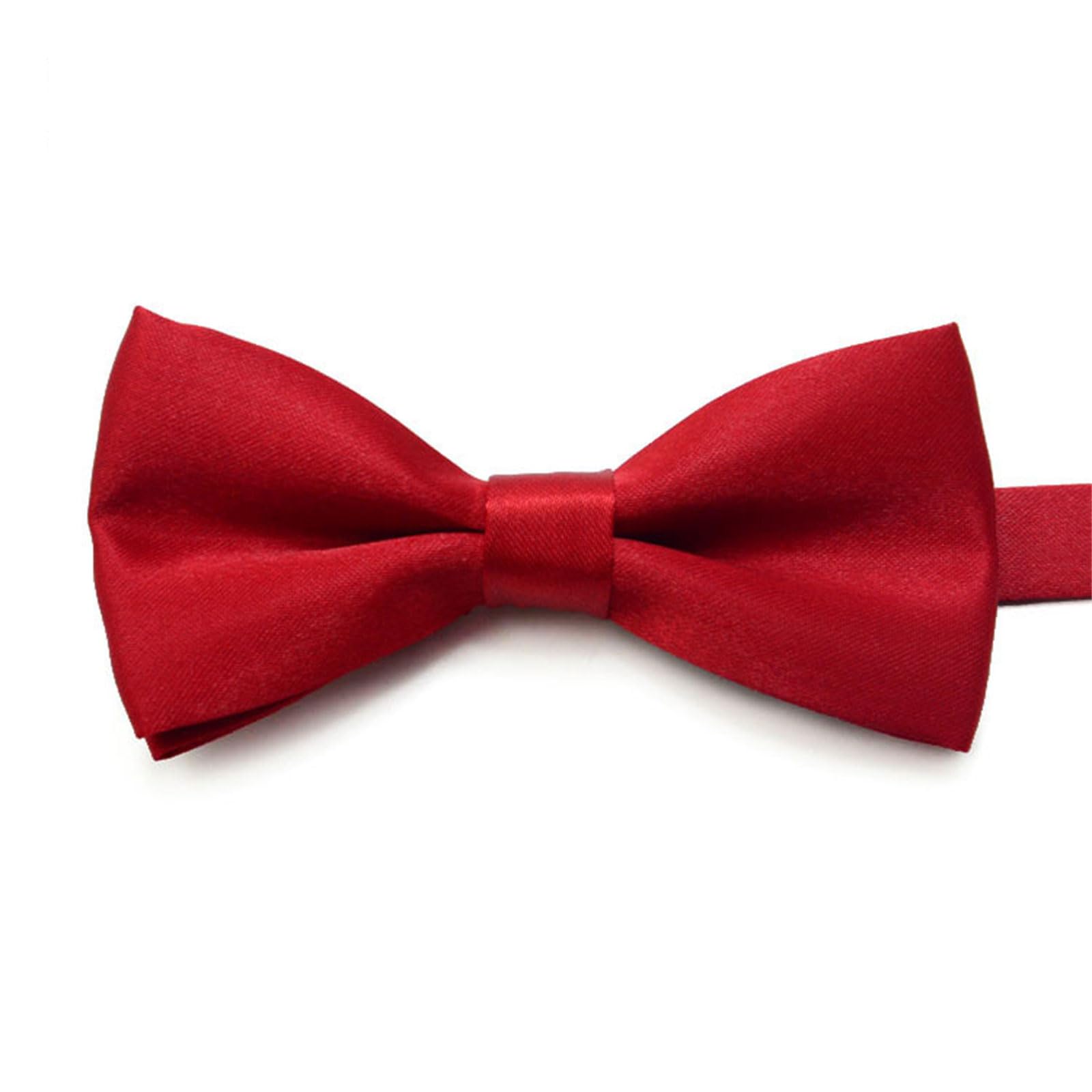 MICFENY Color BowTie Polyester Fabric Easy Wear Necktie For Weddings Celebration School Event Neck Accessories