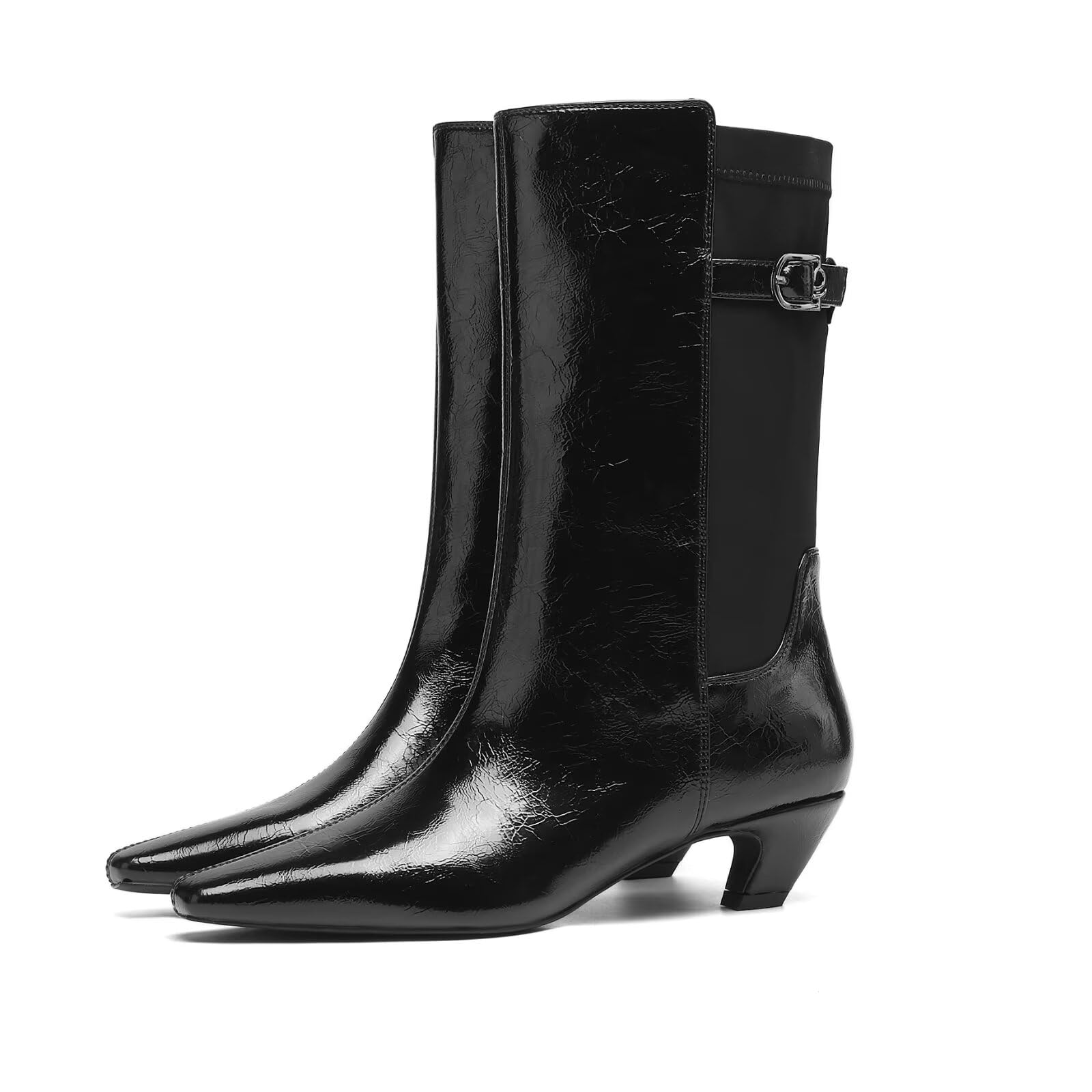 Kitten Heel Ankle Boots Comfortable Pointed Toe Short Boots Stylish Casual Footwear Comfortable Chunky Heels for Women