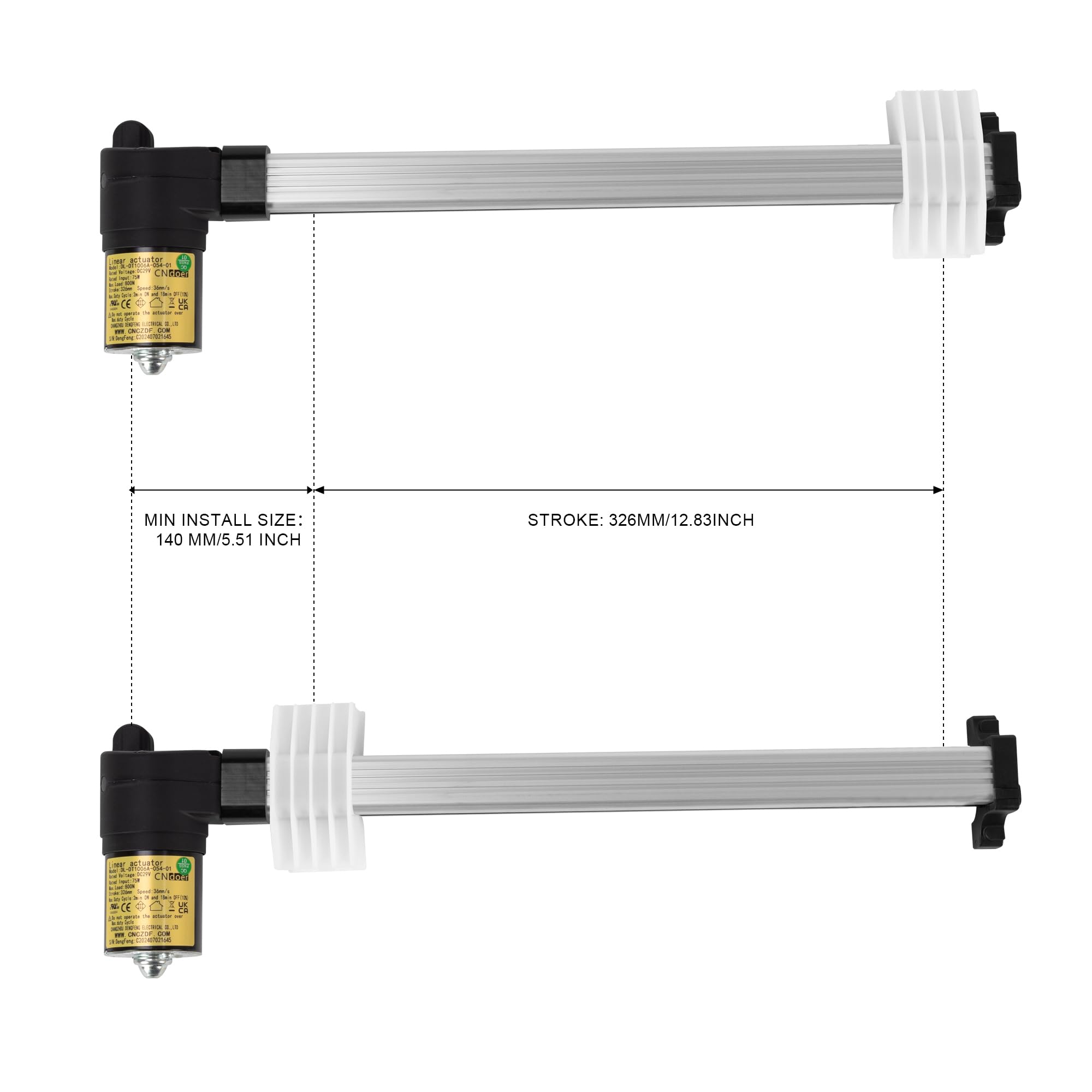 Frassie DL-DT1006A-054-01 Power Recliner Lift Chair Motor Sofa Linear Actuator Replacement