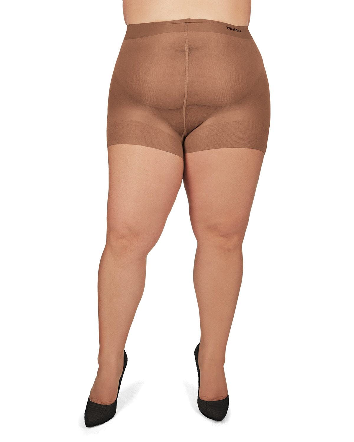 MeMoiPlus Size Curvy Ultra Sheer Control Top Pantyhose
