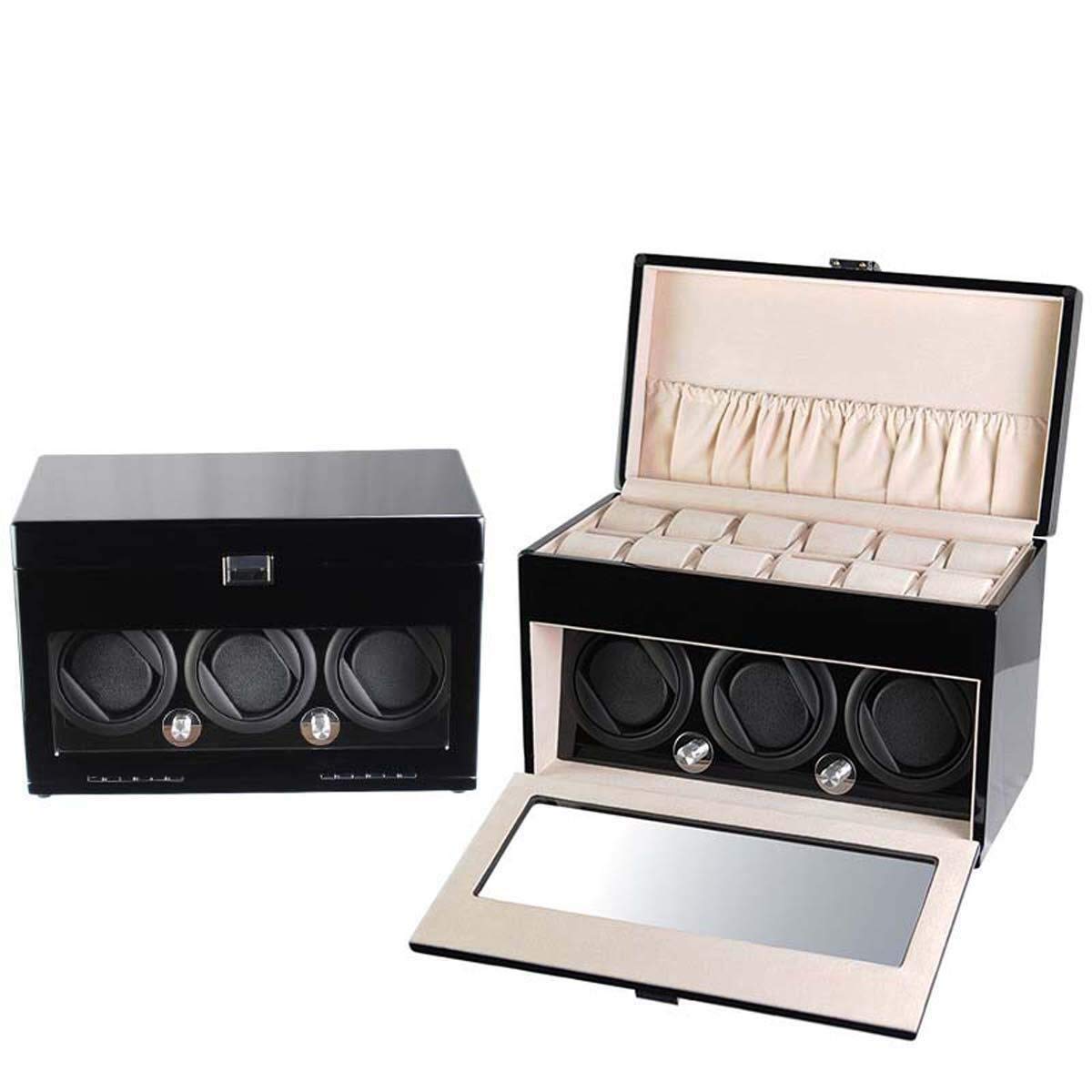 WMYYZYQ Watch Winder Automatic Watch Winder and Storage Box Winding 3 Automatic Watches and 12 Watch Storage Space Watch Automatic Storage Box Watch Winders