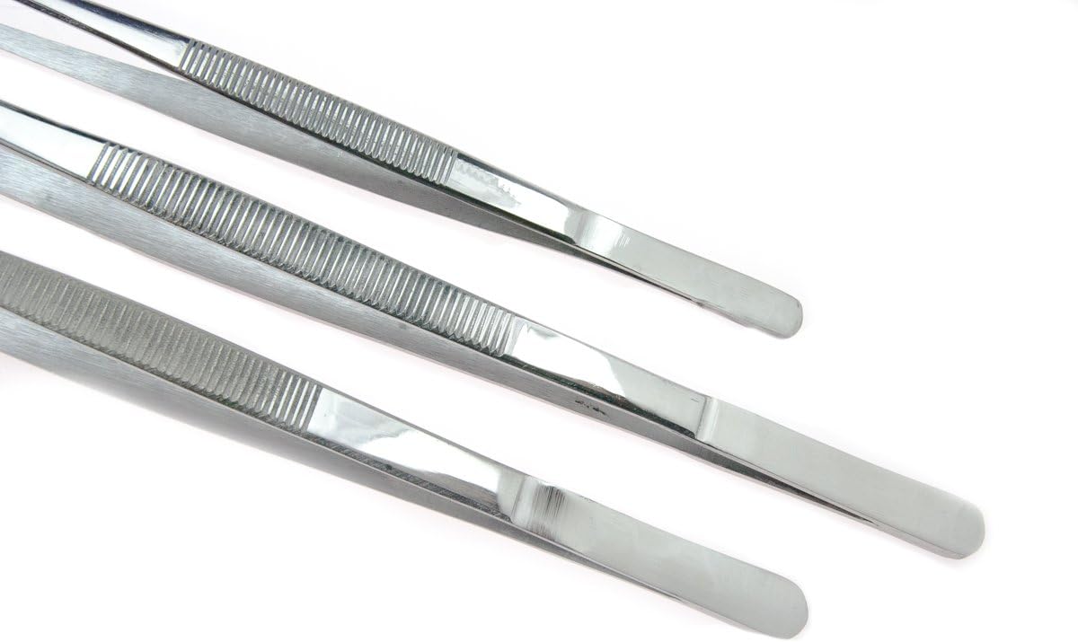 SE 3-Piece Tweezers Set with Serrated Tips - TW2-408