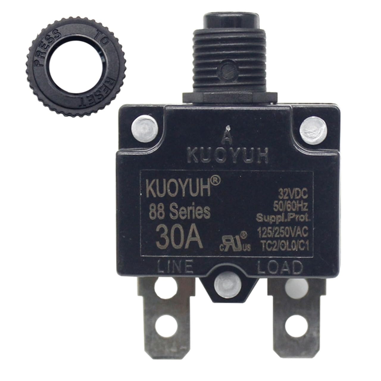 Genuine KUOYUH (30A) Circuit Breaker 88 Series 32VDC 125/250VAC 50