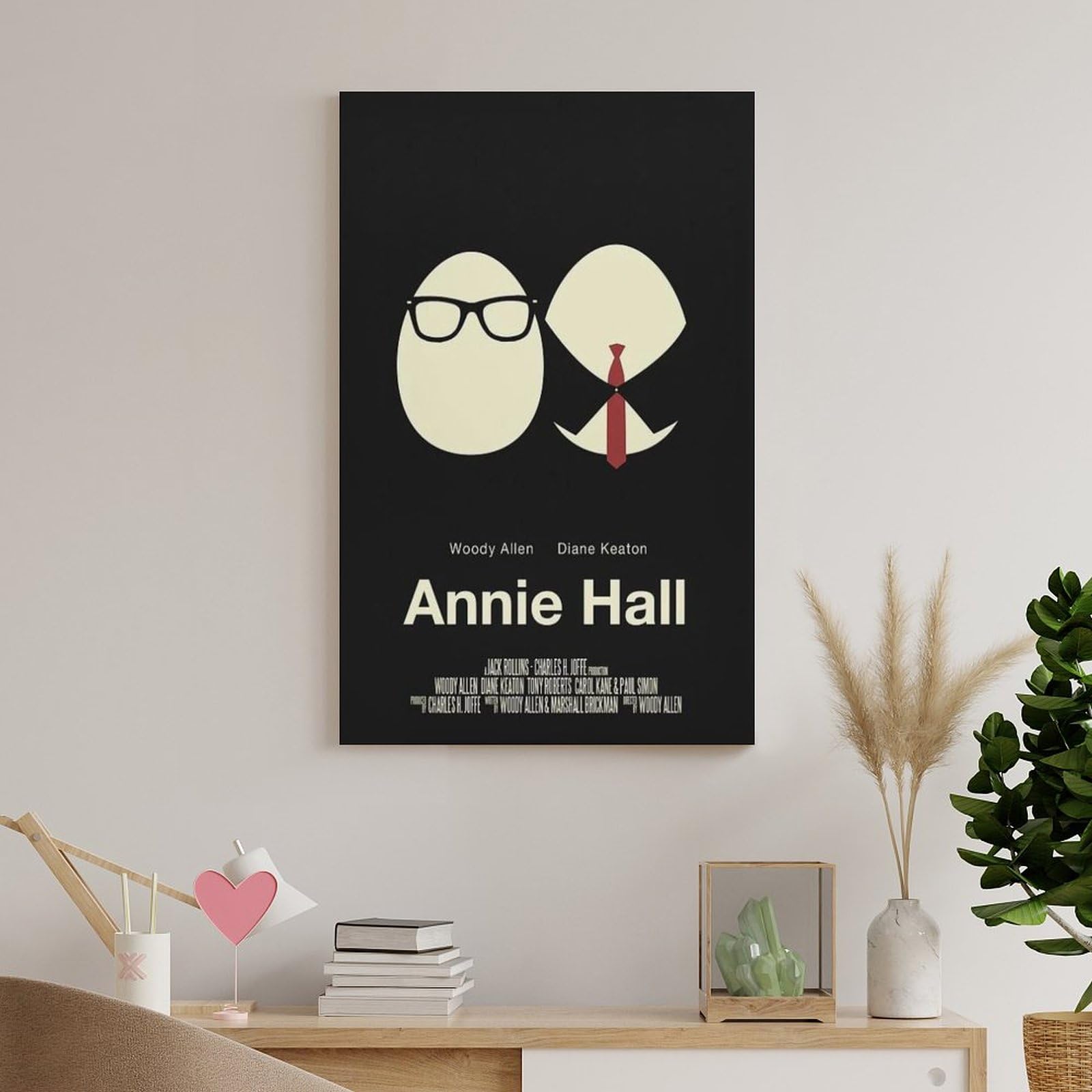 Generi Annie Hall - Poster classico del film (2) su tela, stampa artistica da parete, decorazione moderna per la casa, 60 x 90 cm