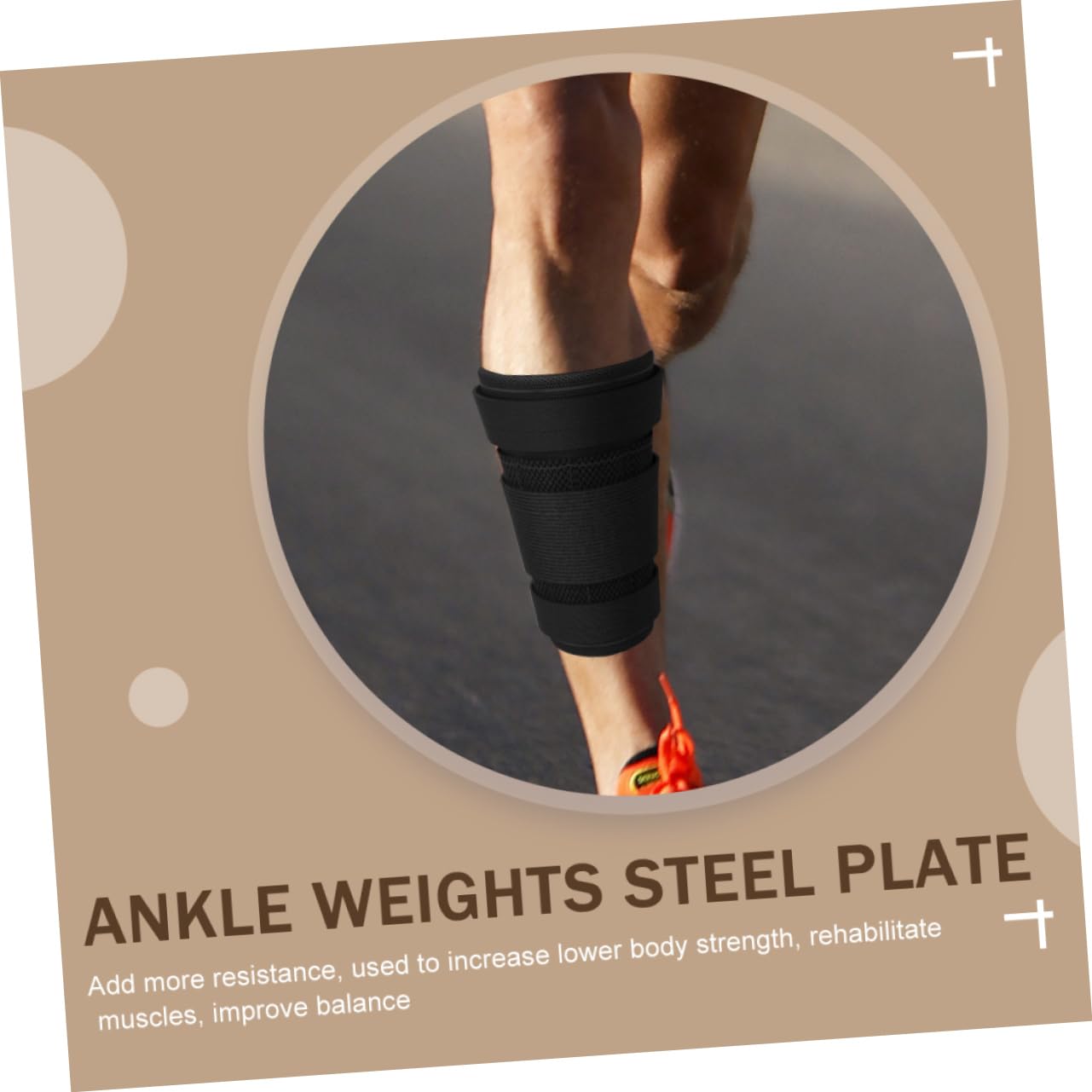 BESPORTBLE Pesas Ajustables para Tobillos y Muñecas, Cinturón de Ejercicio Placa de Acero y Tela Negra para Fitness y Rehabilitación Muscular