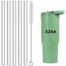 5Pack Replacement Straw Compatible for HydroJug Sport 20oz 32oz 40oz, Food Grade Drinking Straws Fit for Hydro Jug Sports Stainless Steel Water Bottle Sport 32oz