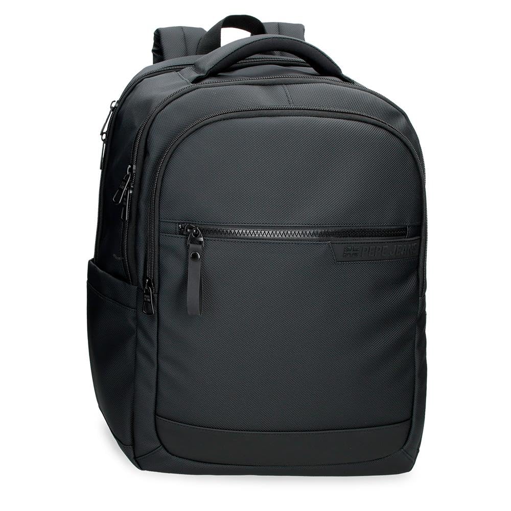 Pepe Jeans Dorking Laptop Cabin Backpack 15.6 inch Black 31x44x15 cm Polyester with Synthetic Leather details 20.46L by Joumma Bags