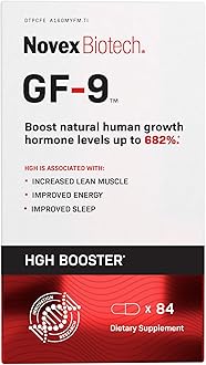 Novex Biotech GF-9 – HGH Boosting Supplement for Men – Workout Complex for Men – Support Energy, Endurance, Sleep, 84 Ct (21-Day Supply)