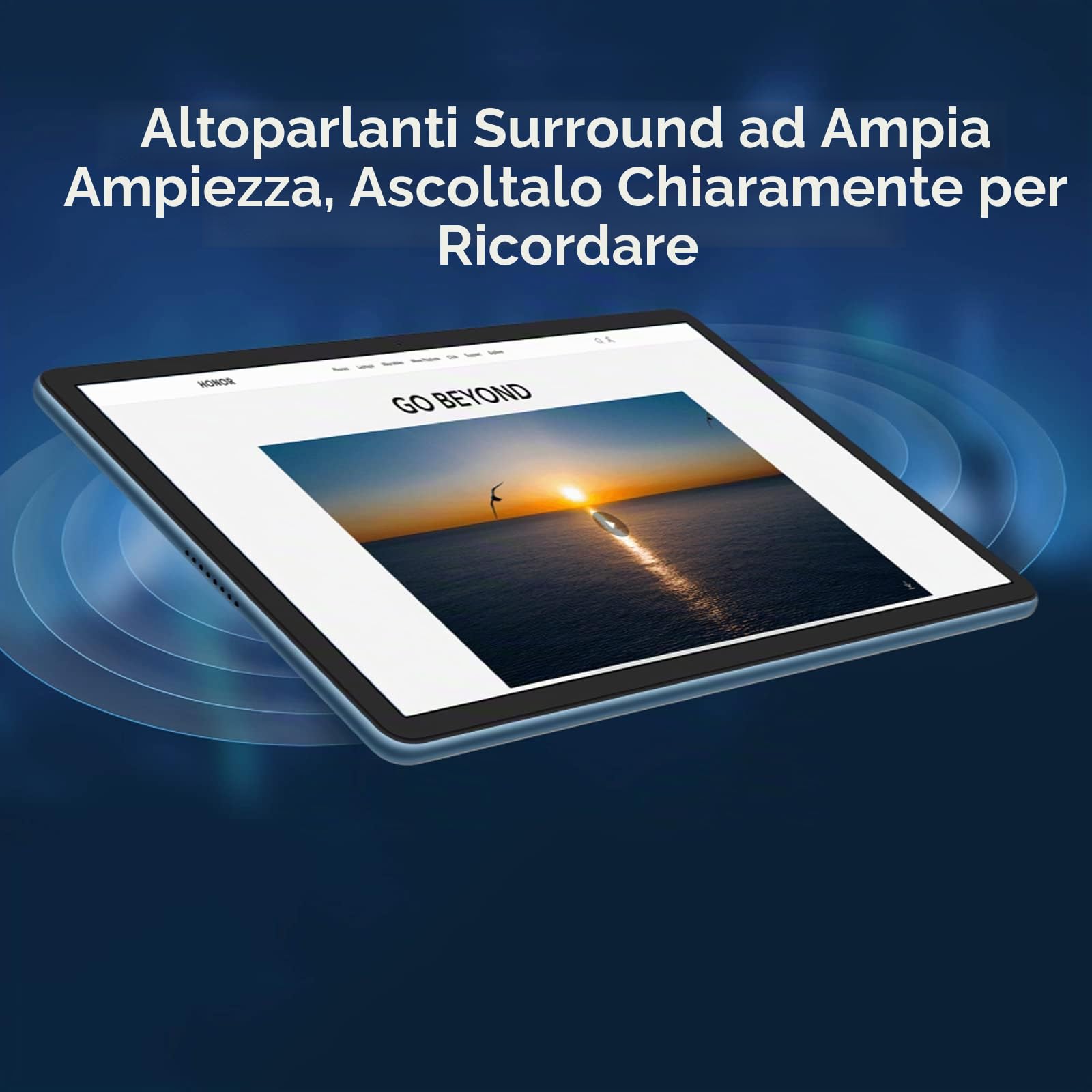 HONOR Pad X8 Tablet 4GB 64GB WIFI Versione, schermo da 10.1 pollici, 5100 mAh Batteria, Ricarica cablata da 10W (Type-C), Magic UI 6.1, basata su Android 12, MediaTek MT8786, Blu