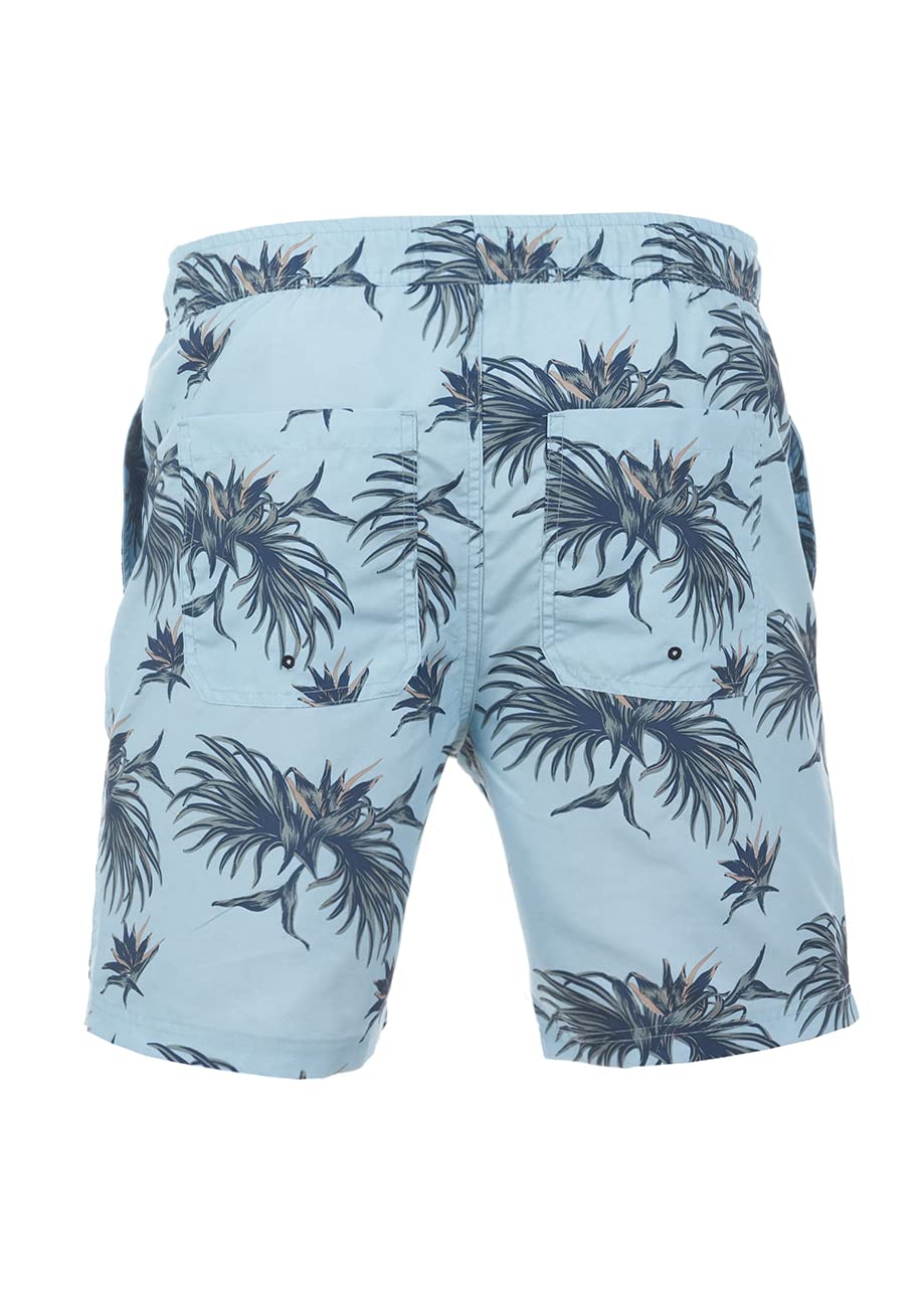 riverso Rivkai - Bañador corto para hombre (100 % poliéster, con cordón, estampado en negro, azul, verde oliva, S, M, L, XL, XXL, 3XL, 4XL, 5XL)