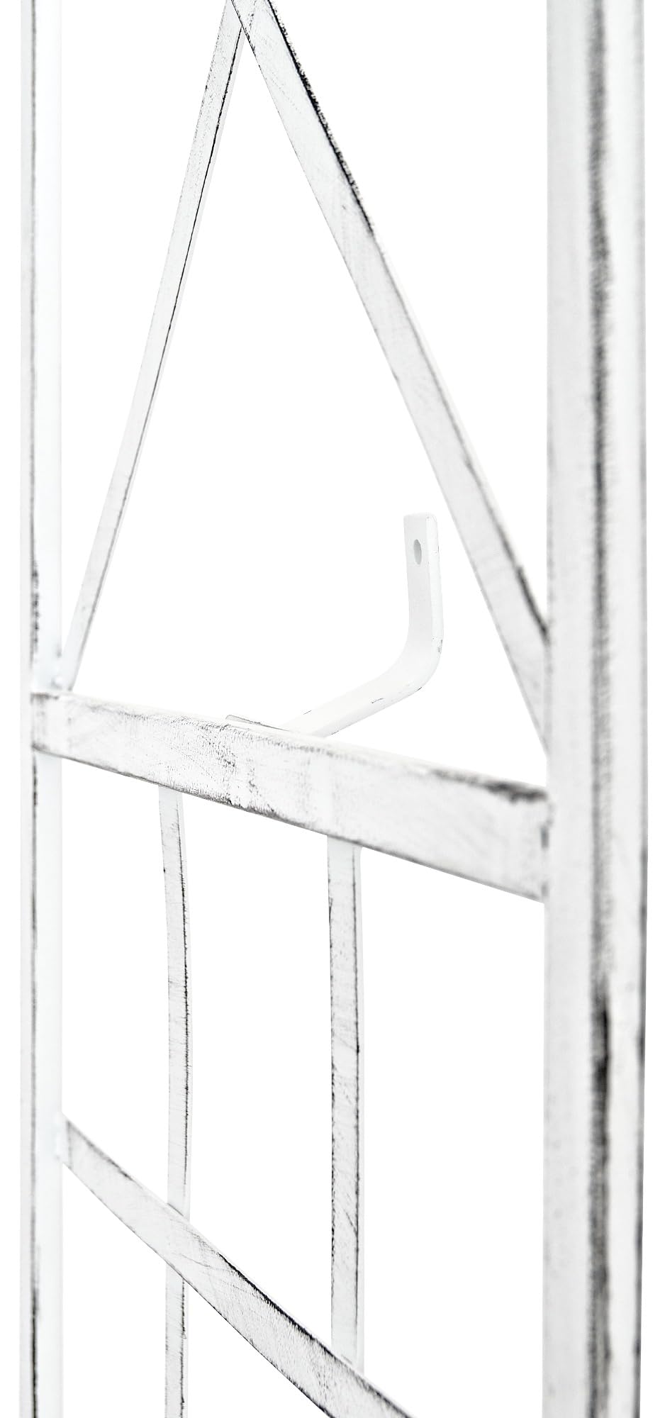 CLP Lot de 2 treillis Trigo Tuteur murale Clôture métal laqué blanc antique
