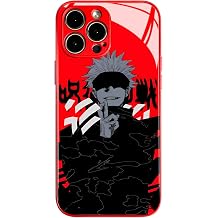 Red Six Eyes Manga Anime Glass Case for iPhone 13 Pro Max Aesthetic Shield | Vibrant boundless graphic, 9H tempered backplate, flexible TPU rubber bumper, precise cutouts, ultimate otaku gift