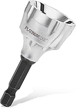 PLATINUMEDGE Deburring External Chamfer Tool with 3 Tungsten Carbide Blades,Quick Release 1/4" Hex Shank, Fits 1/8"-3/4" (3-19mm) – Repair Damaged Bolts, Screws, Threaded Rods & Pipe