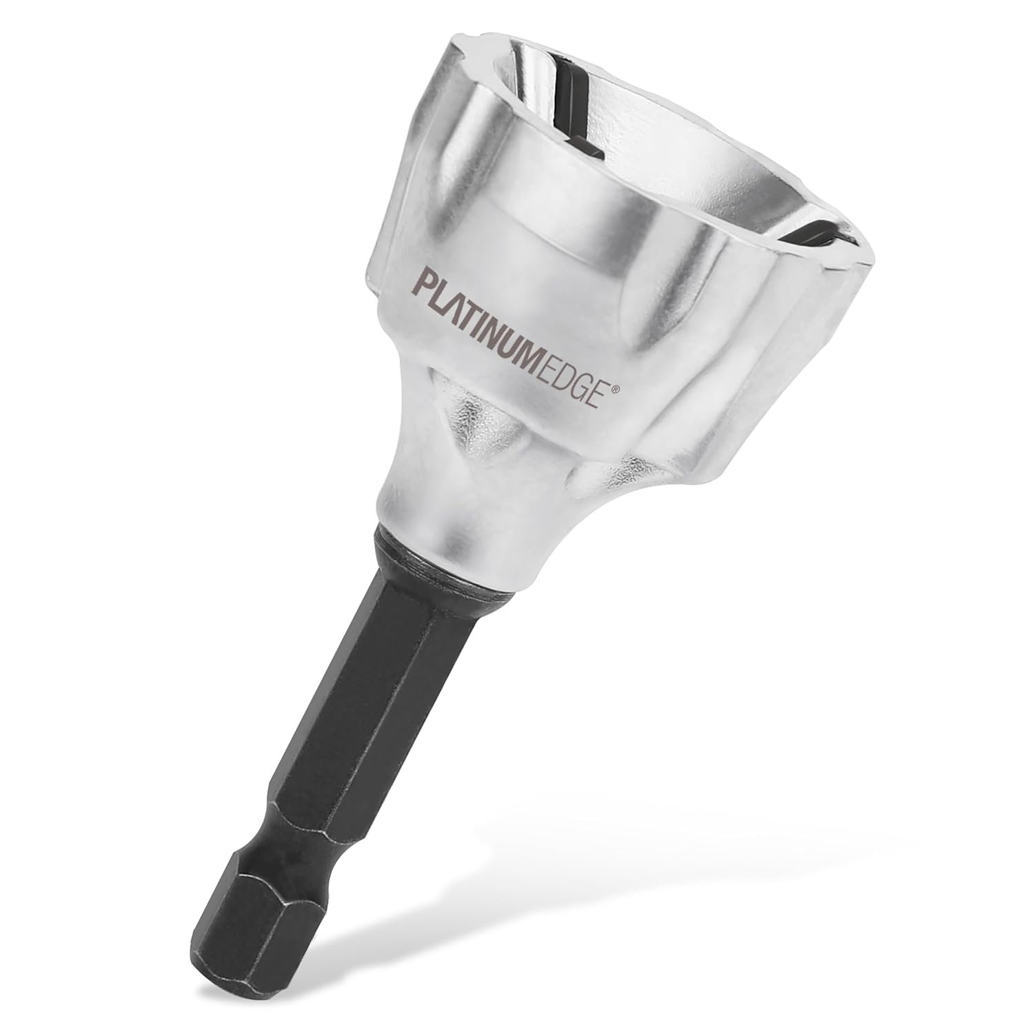 PLATINUMEDGE Deburring External Chamfer Tool with 3 Tungsten Carbide Blades,Quick Release 1/4" Hex Shank, Fits 1/8"-3/4" (3-19mm) – Repair Damaged Bolts, Screws, Threaded Rods & Pipe