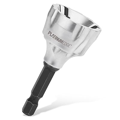 PLATINUMEDGE Deburring External Chamfer Tool with 3 Tungsten Carbide Blades,Quick Release 1/4" Hex Shank, Fits 1/8"-3/4" (3-19mm) – Repair Damaged Bolts, Screws, Threaded Rods & Pipe