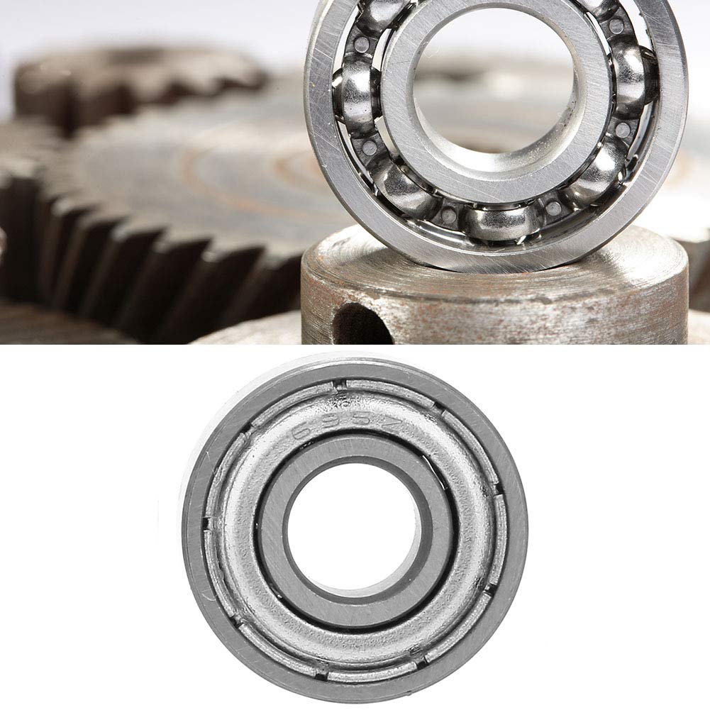 Deep Groove Ball Bearings 10pcs Deep Groove Ball Bearing, Low Noise Bearing Double Sided Seal Single Column Premium Steel