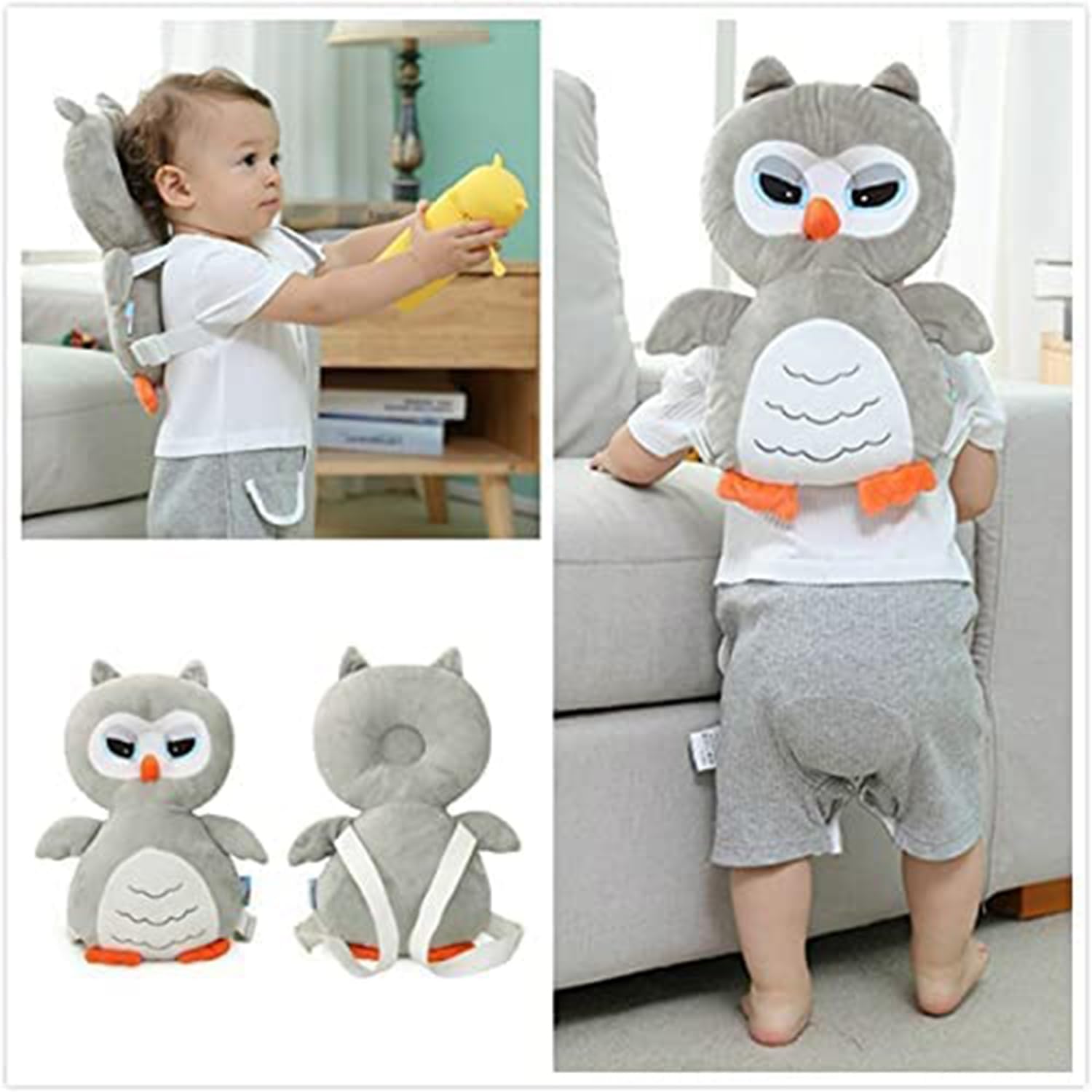 NME COLLECTION Head Protector Cushion Plush Soft Toy Early Learning Toy Fall Protection Helmet Baby Head Protector Child Adjustable Shoulder Strap (Head Protector) - Image 2 thumbnail