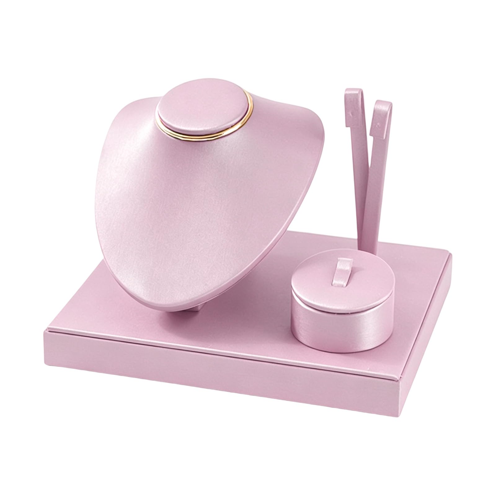 MURYE Vanity Jewelry Organizer Display Stand Set with Necklace Bust, Earring Holder and Tray for Tidy Counter Display