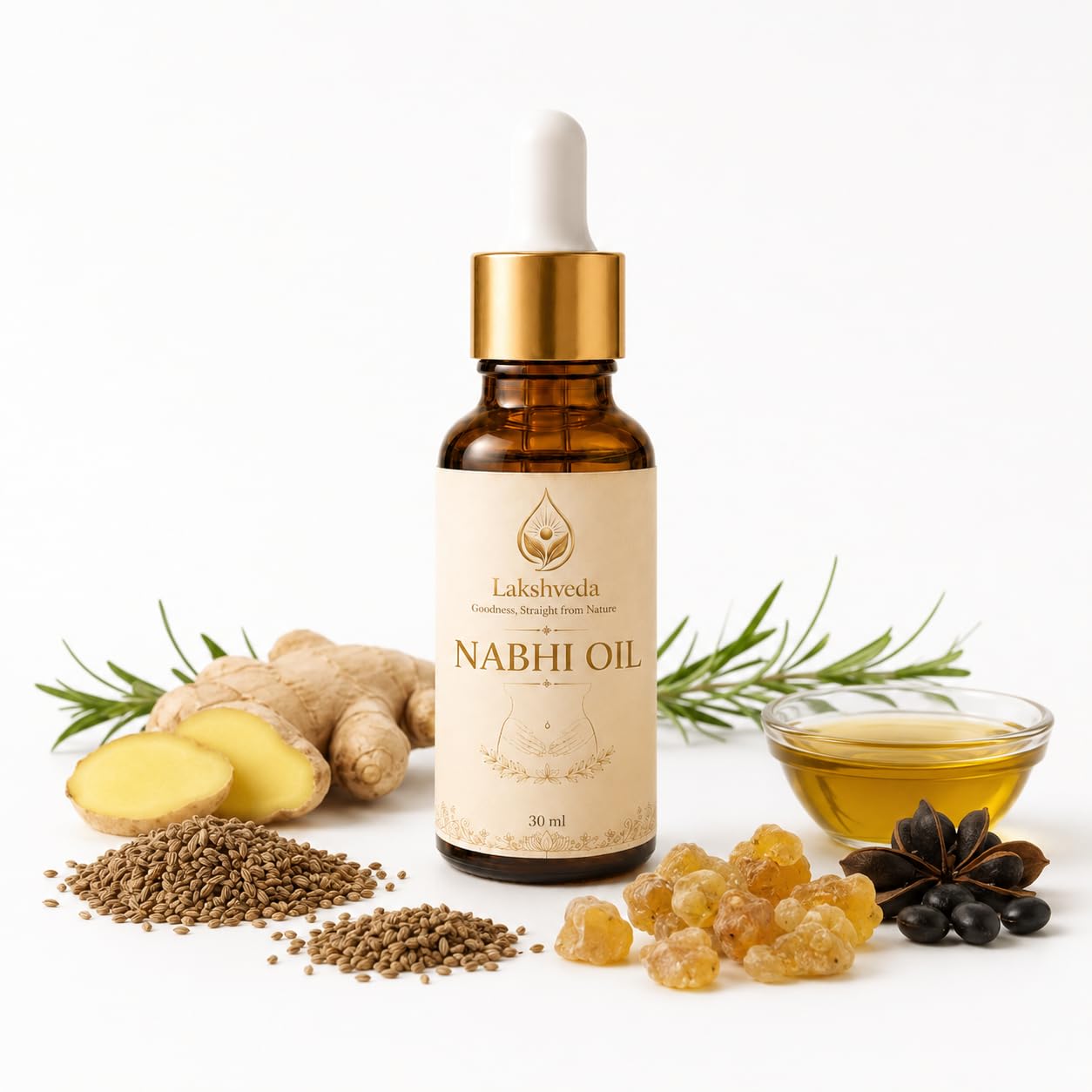 Nabhi Oil Ayurvedic Herbal Navel Oil 30 ml | Easy Dropper Application, Bedtime Wellness Ritual, 30 ml, For Men & Women-picture-12