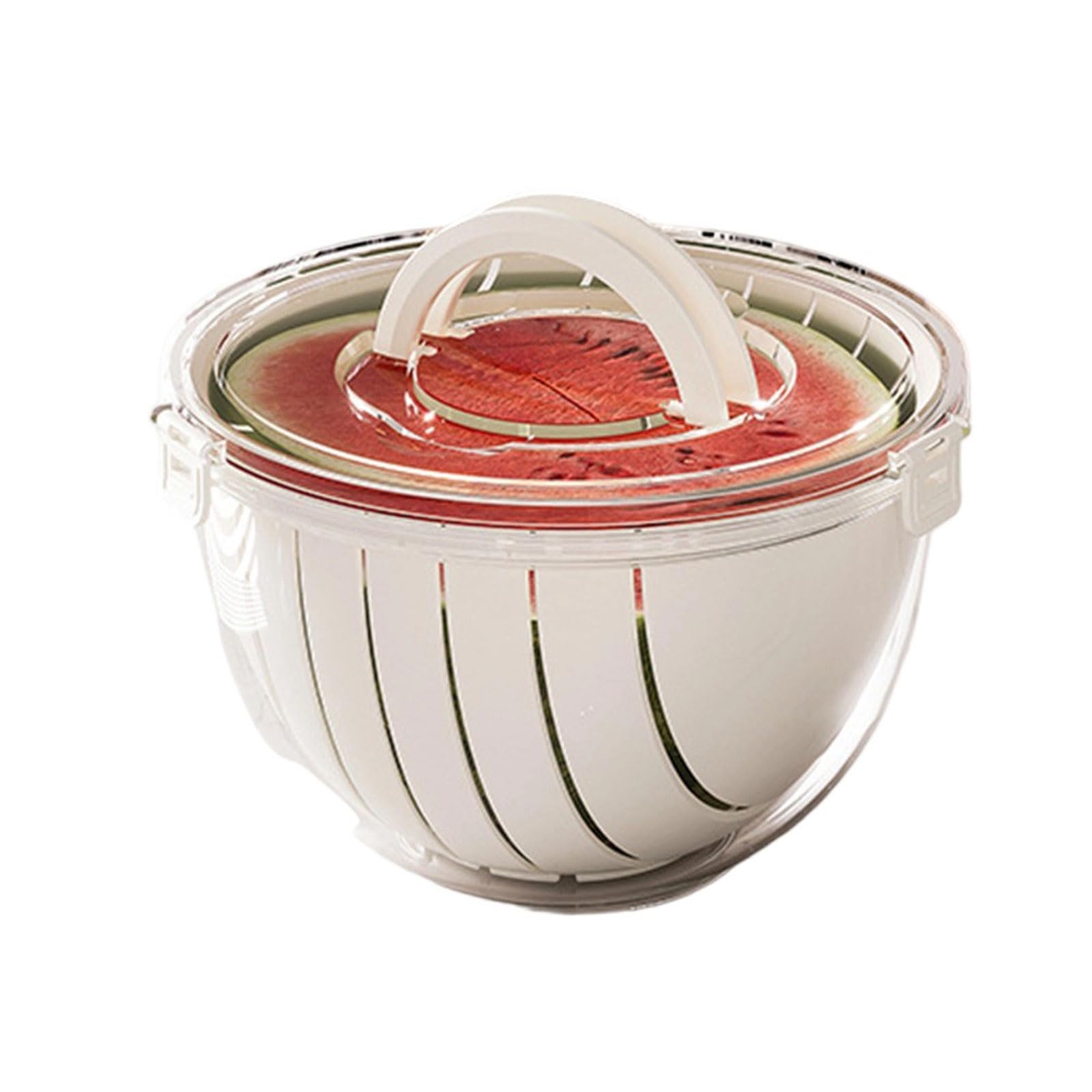 Msioytog Fruit Vegetable Washer Basket Watermelon Slicer Ergonomic Handle Kitchen Gadget for Families Watermelon Slicer