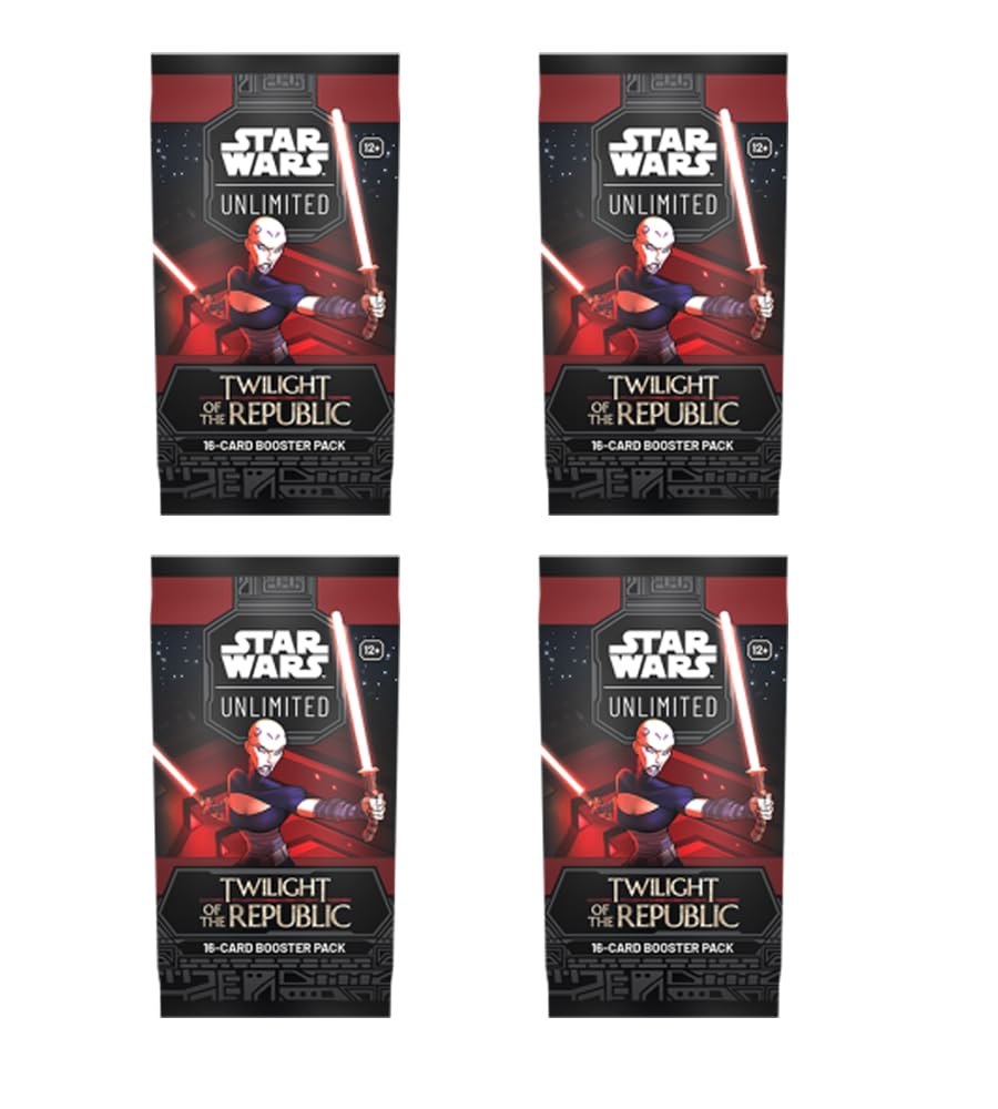 Star Wars Unlimited: Twilight of The Republic English | 4 x Booster Packs + Heartforcards® Shipping Protection