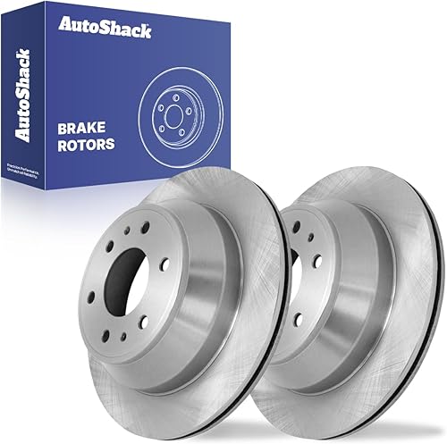 AutoShack Rotores de freno traseros ventilados de 12.8 pulgadas (12.795 in) de repuesto para Chevrolet Trailblazer 2002-2009 GMC Envoy 2005-2009