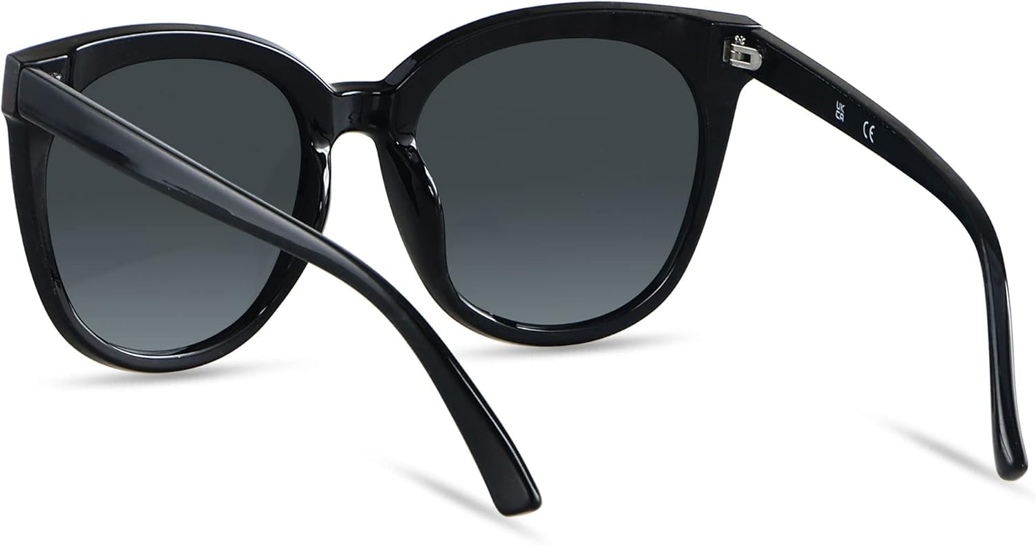 LYZOIT Oversized Cat Eye Sunglasses for Women Big Large Cateye Frame Shades 2 Pack Fashion Vintage Sun glasses - Image 2