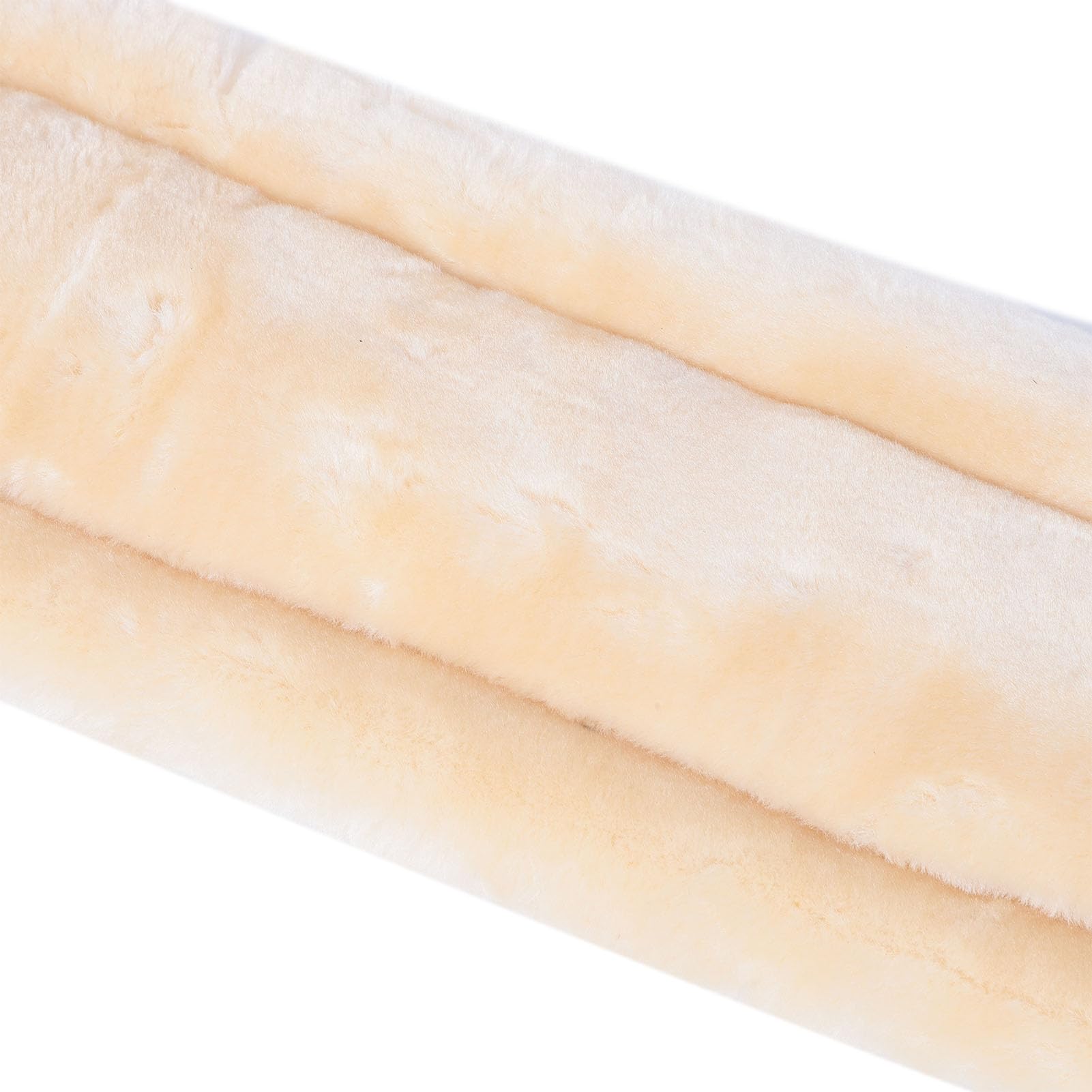 FUZHUI Professional Padded Horses Girths, English Saddle Girth with Faux Wool, Anti Friction Design, Stainless Steel Buckles for Daily Riding and Training (120CM)