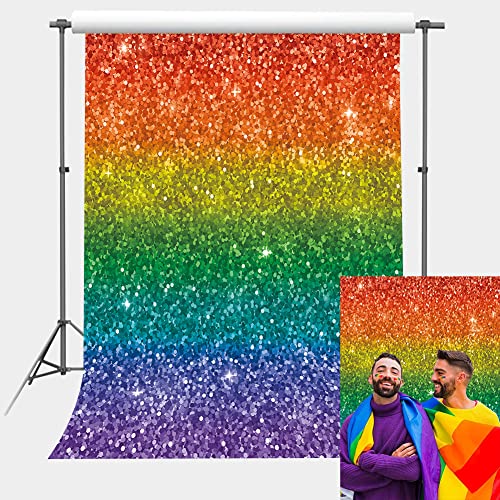 Fondo fotográfico con diseño arcoíris 5x7 ft miniatura 2