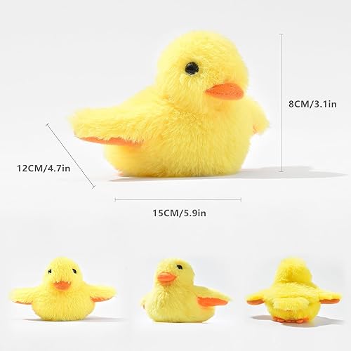 Miniatura 7 de Juguetes de hierba gatera para gatos, alas de pato, recargables, chirriantes realistas, juguete de gatito activado por tacto, gato interactivo