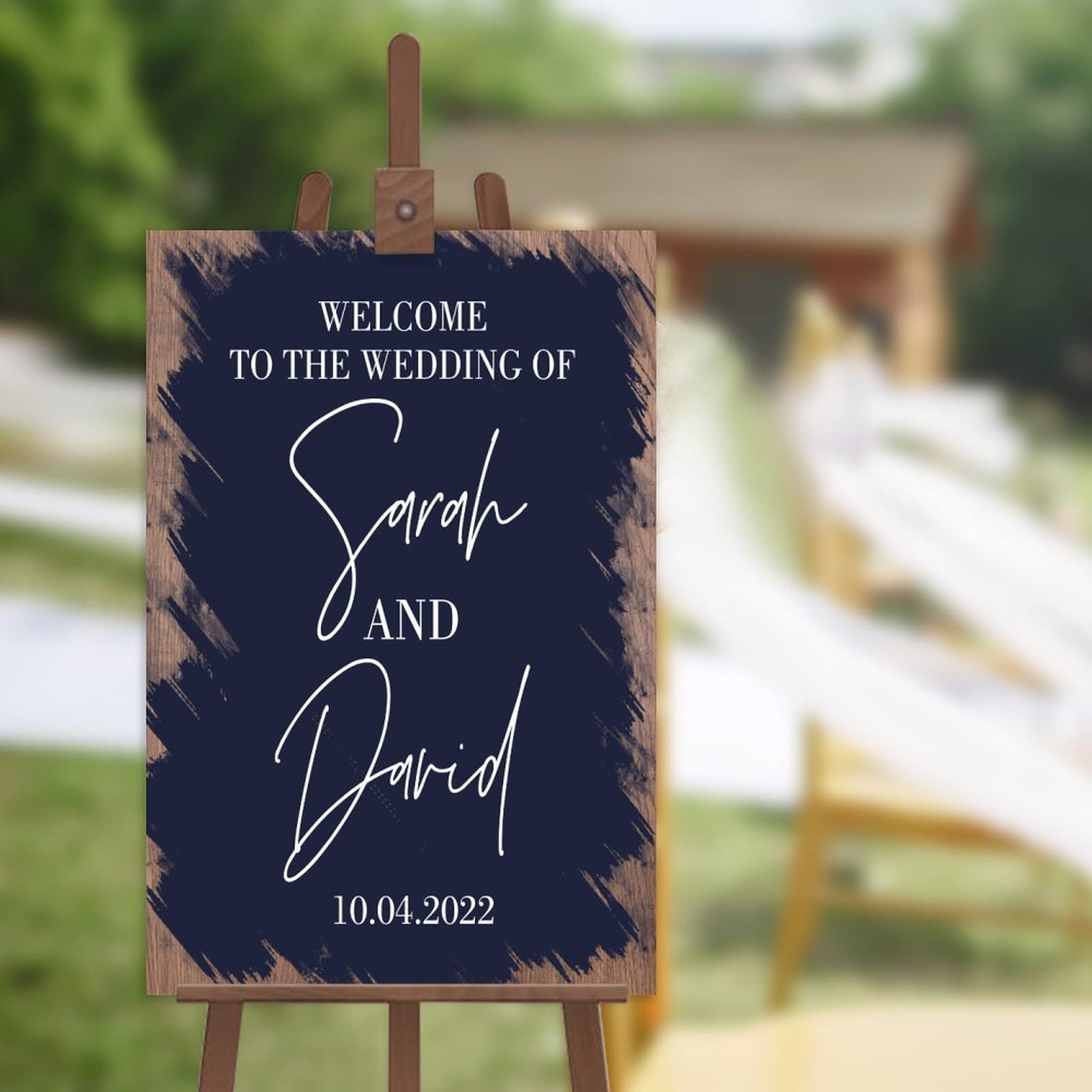 Panneau de bienvenue de mariage vintage décoration affiche de réception