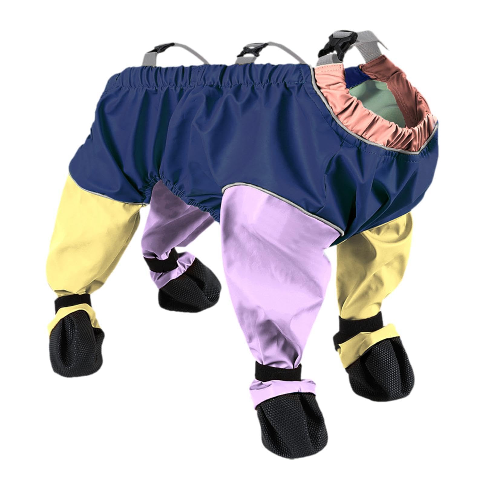 Imperméable pour Chien, Réglable, Respirant, Doublé Polaire, Imperméable, Convient Aux Chiens de Taille Moyenne, Multicolor M