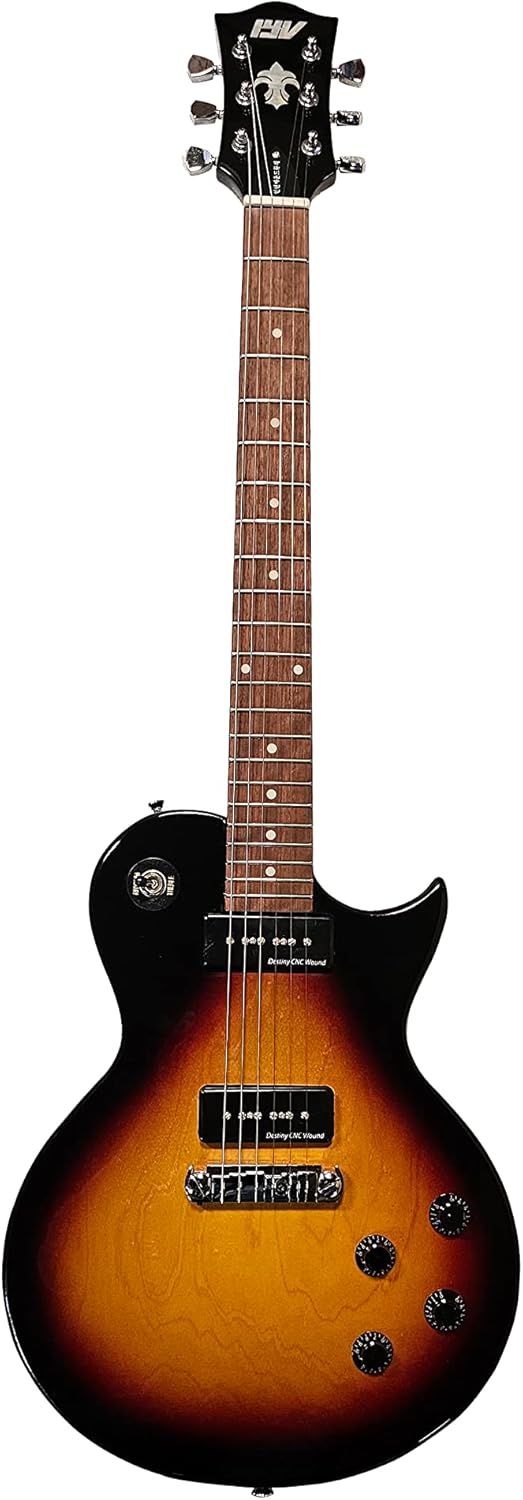 IYV 6 String SolidBody Electric Guitar, Right, Sunburst
