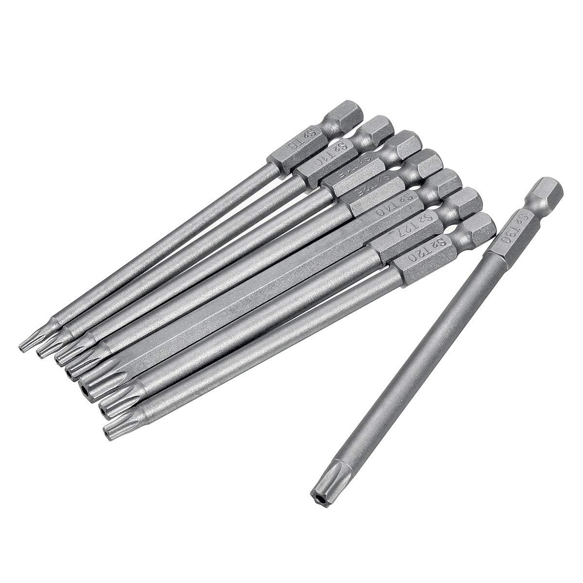 Embout de tournevis Torx magnétique anti-chute de vis pour atteindre les accès difficiles en 100mm