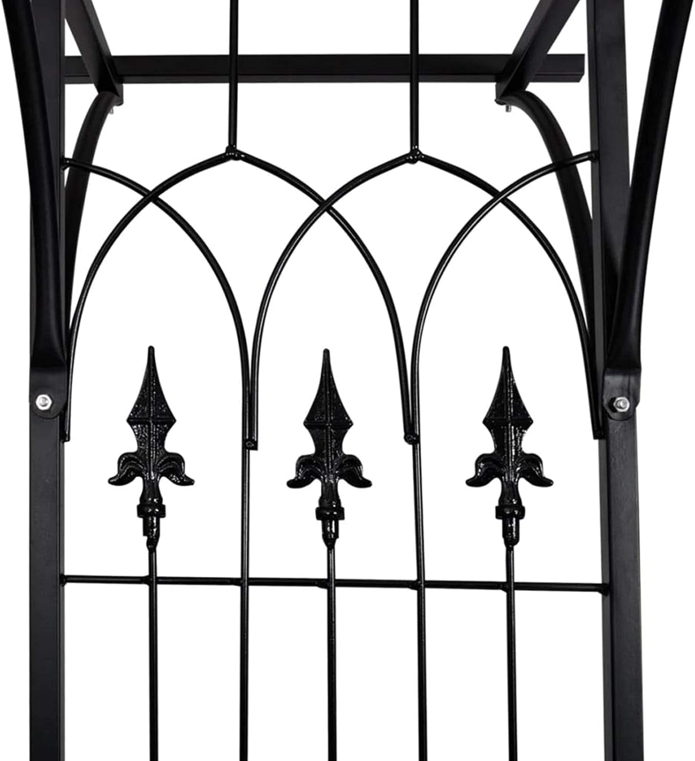 Metal Garden Arches,Rose Arch for Climbing Plants,Arbors Arch Wedding Arch,Climbing Aid Rose Frame Climbing Frame,Trellis,Archway Pergola,Outdoor Garden Lawn,204X39.5X205.5 Cm,Black