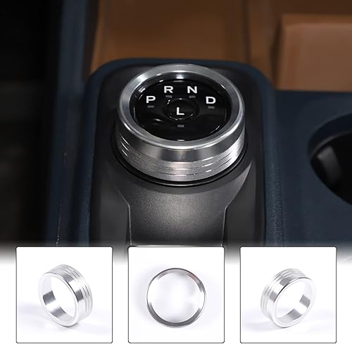 Miniatura 6 de Cubierta de anillo de botón de palanca de cambios de automóvil compatible con Ford Maverick 2022 2023, cubierta de anillo para palanca de cambios de