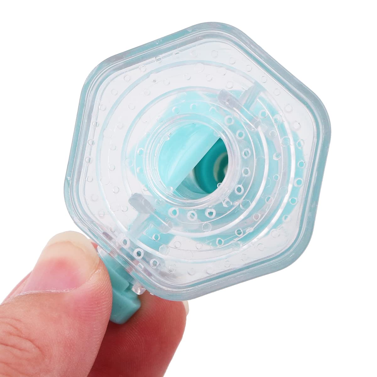 WANGCL Regulowany przedłużacz do kranu 17,5 cm, niebieski przedłużacz do zlewu kuchennego z obrotowymi 2 rodzajami wypływu wody, pasuje do okrągłych wylewek o średnicy 15-23 mm