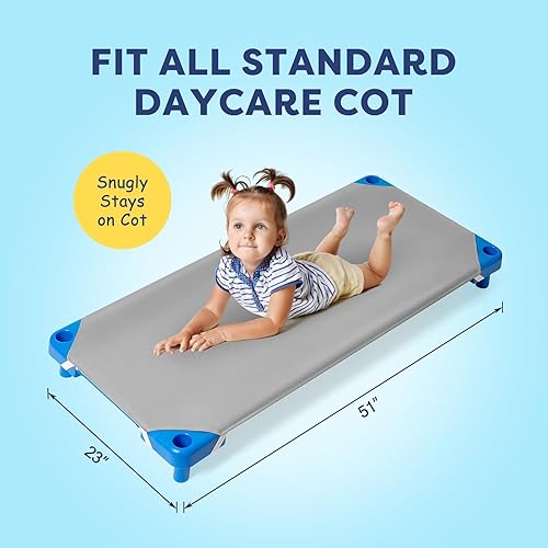 Miniatura 2 de Comfyanno Sábanas para cuna de tamaño estándar para guardería, 23 x 51 pulgadas, paquete de 10 unidades a granel, microfibra cepillada suave y